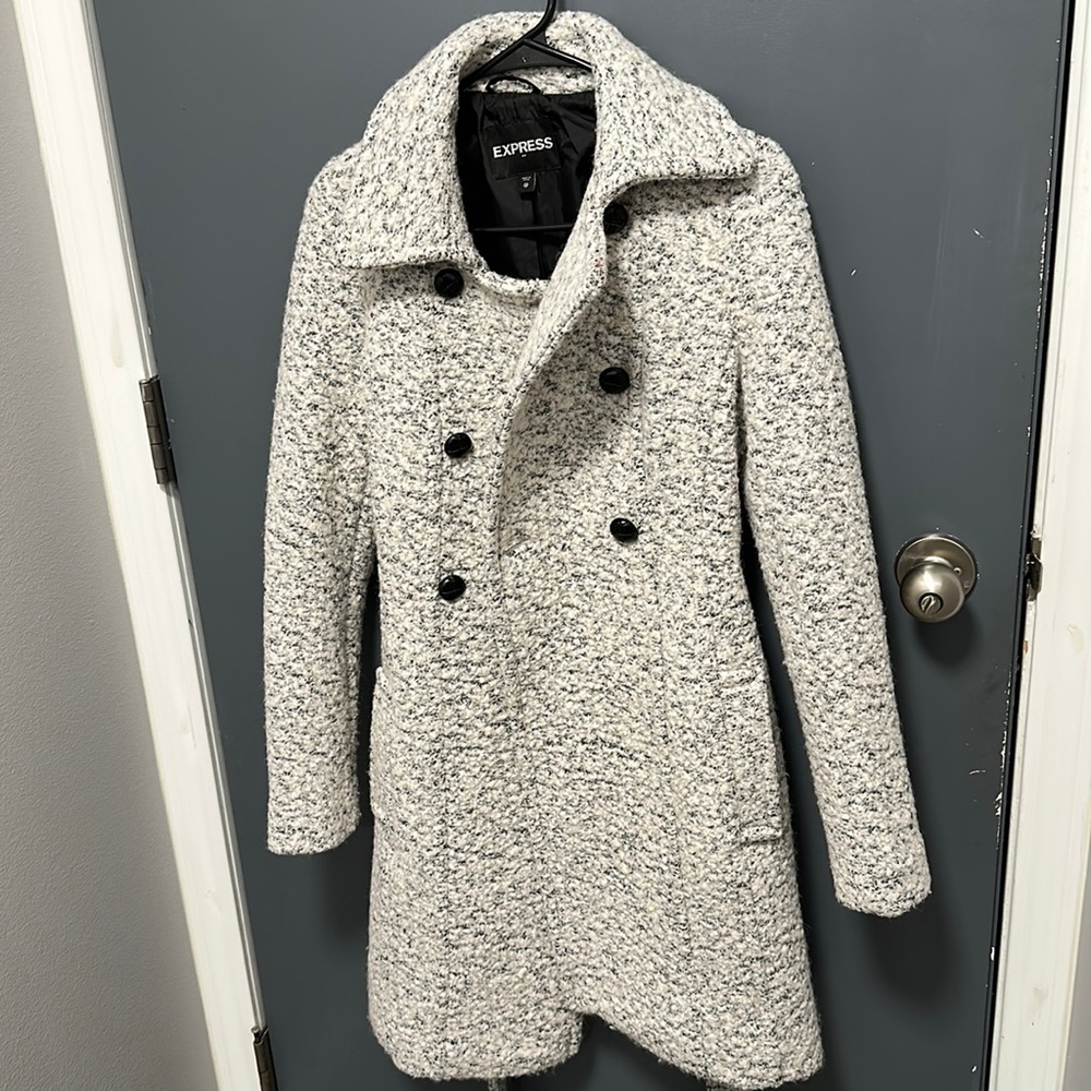Express double breasted wool coat